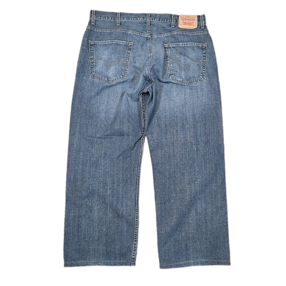 Levi's 569 Loose Fit Straight Leg Blue Jeans Men's 38x29 Y2K Baggy 100% Cotton